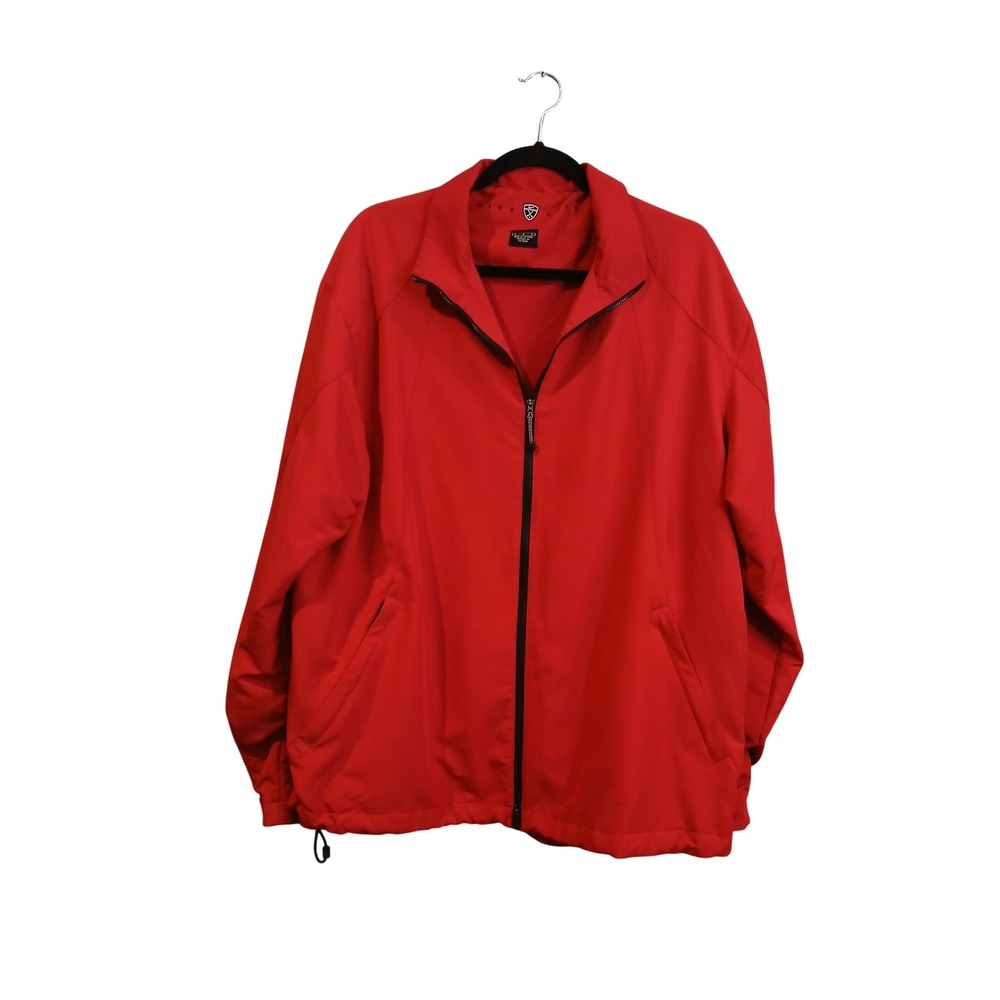 Nike Golf Mens Red Full Zip Windbreaker Jacket Large Lightweight Spring